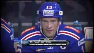 Pavel Datsyuk scores sick backhander goal off a Kovalchuk pass