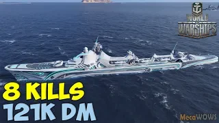 World of WarShips | Shimakaze | 8 KILLS | 121K Damage - Replay Gameplay 4K 60 fps