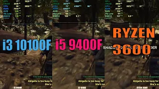 i3 10100 vs i5 9400f vs Ryzen 3600