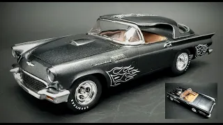 1957 Ford Thunderbird Custom Fastback 3n1 1/25 Scale Model Kit Build How To Assemble Paint Interior