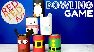 Christmas Tin Can Bowling Game - DIY Christmas Party Games