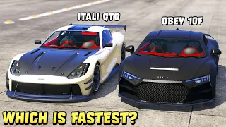 GTA 5 - OBEY 10F vs ITALI GTO - Which is Fastest?