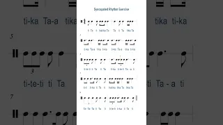 SYNCOPATION RHYTHM EXERCISE #musiclessons