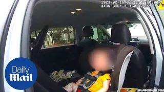 Moment police rescue baby that was kidnapped during a carjacking