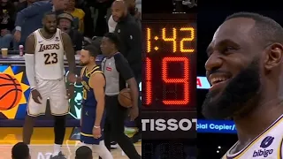 LAKERS VS GSW! BIZZARE ENDING! HUGE SHOT CLOCK MALFUNCTIONS! MADE LBJ & STEPH PISSED!