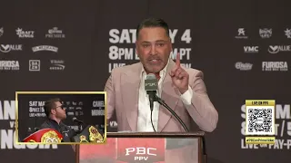 Oscar dela Hoya disrespects Canelo at the final press conference | #CaneloMunguia