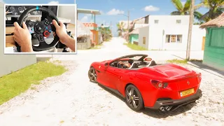 590HP Ferrari Portofino Convertible | Logitech G29 gameplay | Forza Horizon 5