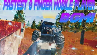 FASTEST 8 FINGER MOBILE PLAYER|BGMI|PUBG|8 FINGER CLAW KING|INDIAN PLAYER