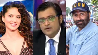 Arnab Goswami  saying sunny leone instead of sunny deol, on a live show