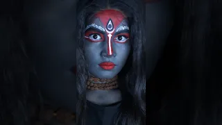 MAA KALI INSPIRED MAKEUP LOOK#shorts#ytshorts#makeuptutorial#indian festive look#statussong#easybase