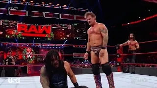 WWE RAW Dec 19th 2016 Roman reigns vs Seth rollins vs  Kevin owens and Chris jericho