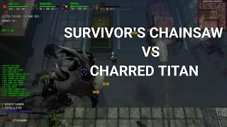 Dead Frontier 3D | Survivor's Chainsaw VS Charred Titan