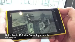 Nokia Lumia 920 with Game play example