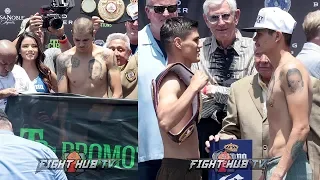 FLORES MISSES WEIGHT! DANNY ROMAN VS MOISES FLORES - FULL WEIGH IN AND FACE OFF VIDEO