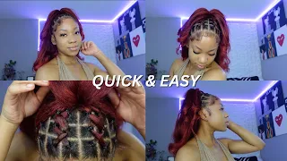 RUBBER BAND HAIRSTYLE ON NATURAL HAIR | HAIRSTYLE FOR OLD SILK PRESS | EASY SUMMER HAIRSTYLE