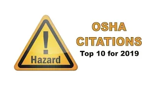 OSHA Top 10 Citations for 2019