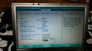 hitachi 220wNC1 BIOS config Ultra DMA mode