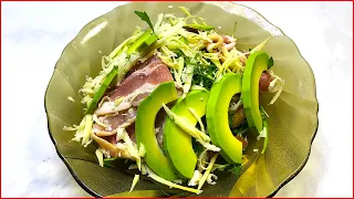 Вкусный, Сытный и Полезный Тёплый Салат с Рукколой, Курицей и Прошутто