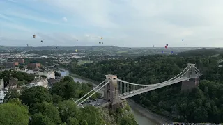 Bristol Balloon Fiesta 2023  Drone footage from Clifton Bridge - Friday 11th August 2023