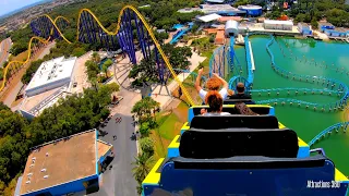 Coasters Ride through at SeaWorld Texas - Steel Eel HyperCoaster