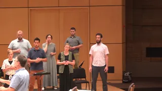 Recording "Prayer" by Rene Clausen at Sauder Concert in July 2019