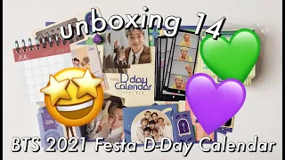 magjkshop | a relaxing 2021 bts festa d-day calendar unboxing! 💜