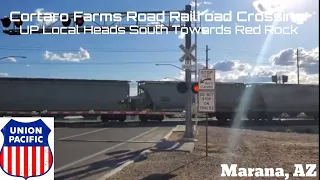 UP 8950 Marana Local Southbound, Cortaro Farms Road Railroad Crossing, Marana, AZ