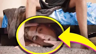 CAN I SLEEP under a STRANGER'S bed without getting CAUGHT?!? | NoBoom