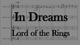 In Dreams - Lord of the Rings - Horn Quartet (Sheet Music Score)