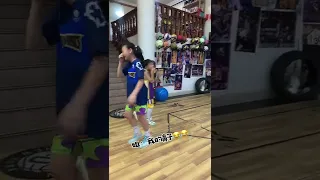 594,Shaq vs her litter brother playing basketball