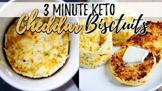 3 Minute Keto Coconut Flour Bread | Cheddar Biscuits!