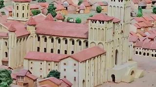 Miniature Santiago Cathedral and the ancient Santiago city