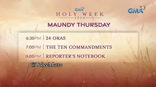 GMA Holy Week 2024: Maundy Thursday Evening Schedule (March 28, 2024)