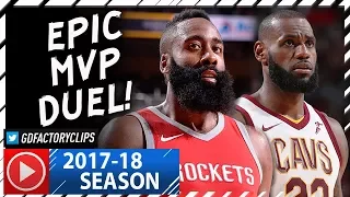 James Harden vs LeBron James EPIC MVP Duel Highlights (2017.11.09) Cavs vs Rockets - MUST SEE!