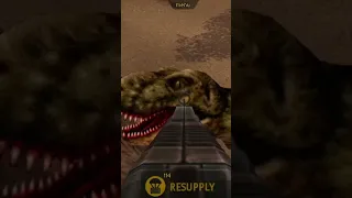 bruhh I thought he died😂😂🤣😭🤣🤣😭 carnivores:dinosaur hunter triple kill actually double kill!!