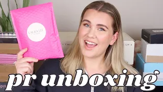 huge pr unboxing! *free makeup haul* 2023