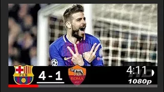 Barcelona vs Roma 4-1 All Goals & Highlights HD 1080 p