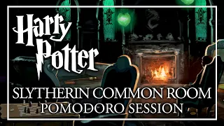 STUDY in the SLYTHERIN COMMON ROOM - Pomodoro Session - Harry Potter ASMR