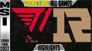 T1 vs RNG Highlights ALL GAMES | MSI 2022 Grand Final | T1 vs Royal Never Give Up