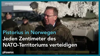 Björn Arild Gram und Boris Pistorius zum NATO-Manöver in Norwegen am 07.03.24