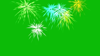 Fireworks green screen effect color pack 2  Футаж Салют & Фейерверк цветной