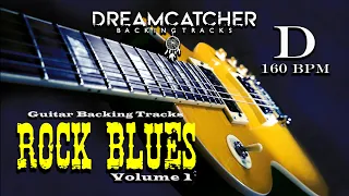 Guitar Backing Tracks - ROCK BLUES D - 160 bpm