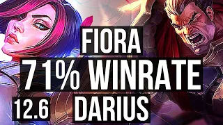 FIORA vs DARIUS (TOP) | 71% winrate, Rank 6 Fiora, 4/0/2 | NA Challenger | 12.6