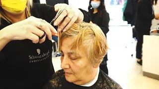 ANTI AGE HAIRCUT - SHORT PIXIE BLONDE WITH UNDERCUT