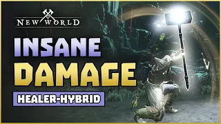 INSANE Damage/Healer Hybrid - Patch 1.2 Hammer & Life Staff Build - New World