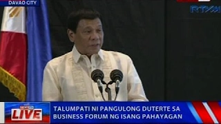 NTVL: Talumpati ni Pangulong Duterte sa business forum ng isang pahayagan