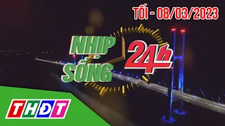 Nhịp sống 24h - Tối, 8/3/2023 | Xe tải bốc cháy trên cao tốc Trung Lương - Mỹ Thuận | THDT