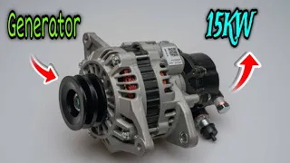 I turn Mitsubishi alternator into 220v 15000w electric ⚡️ generator