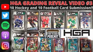 HGA Grading Reveal Round 3 - 10 Hockey Young Guns & 10 Football Rookie Cards in this submission!