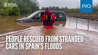 People rescued from stranded cars in Spain's floods